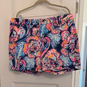Lilly Pulitzer Pink and Blue Floral Women's Shorts